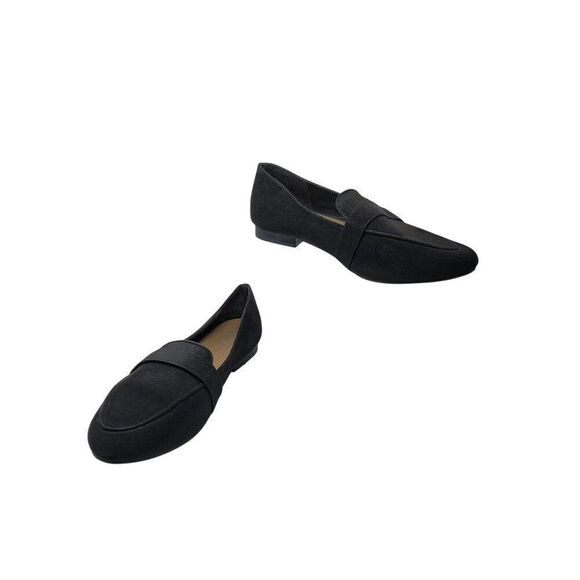 Torrid Womens Black Vegan Faux Suede Slip On Loafers Sz 7 Comfortable Shoes - Picture 10 of 10